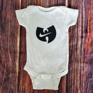 White and Black Bodysuit with Iconic Logo